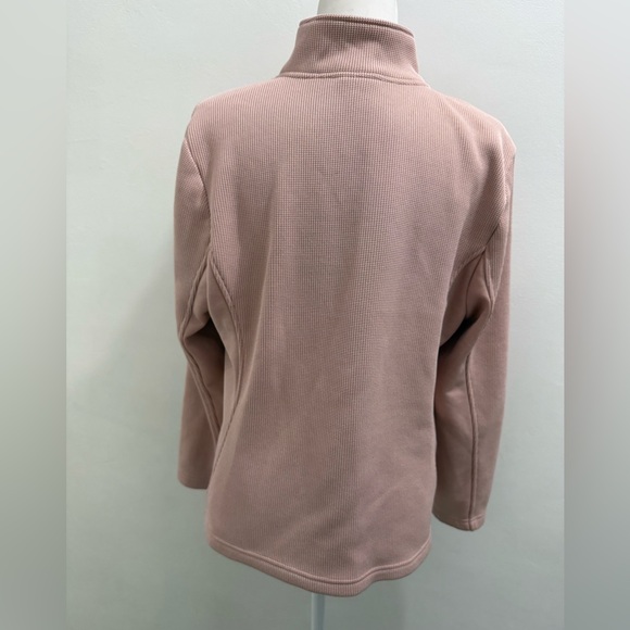 Spyder Speedo Jacket Pink Textured Stretch Knit Full Zip Women’s Size Large EUC - Picture 5 of 7